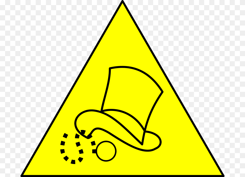 Clipart Caution Rich People Sutrannu, Clothing, Hat, Triangle, Animal Png