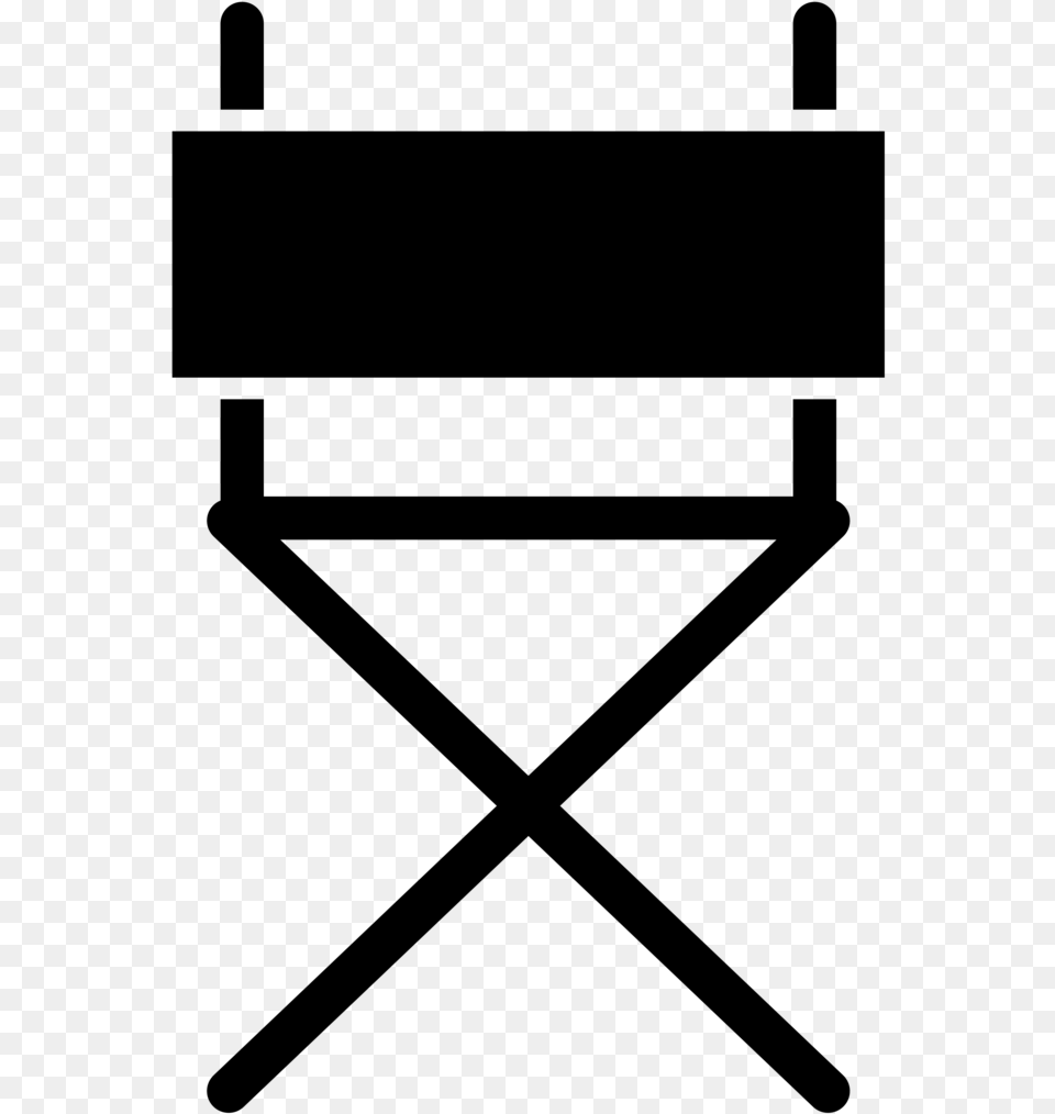 Clipart Chair Hollywood Director Film, Gray Free Transparent Png