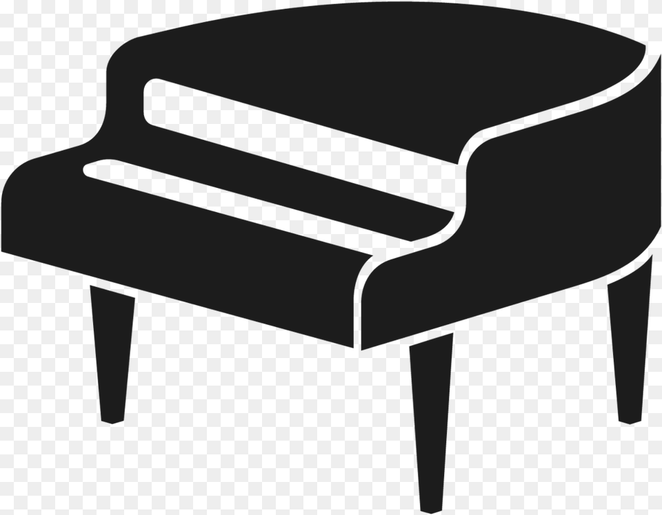 Clipart Chair Piano Piano, Grand Piano, Keyboard, Musical Instrument, Furniture Free Png Download