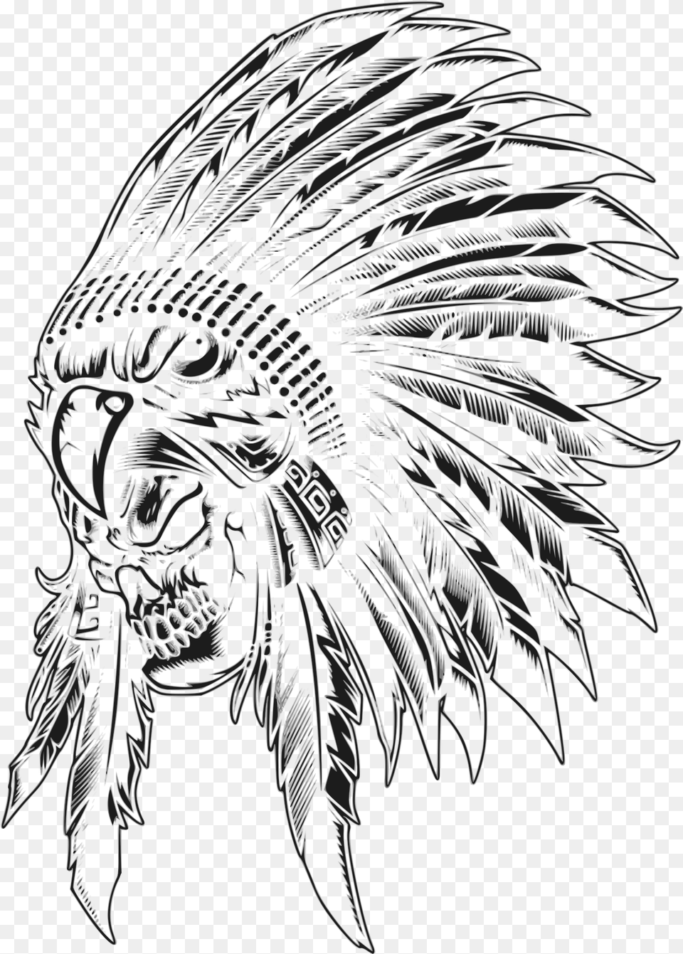 Clipart Cherokee Indian Head Gear, Art, Drawing, Adult, Female Free Png Download