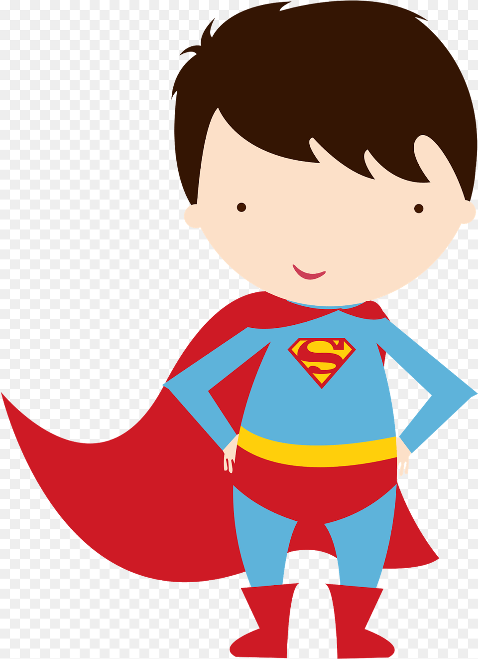 Clipart Child Superhero Super Heroes Baby, Cape, Clothing, Person, Cartoon Free Png Download
