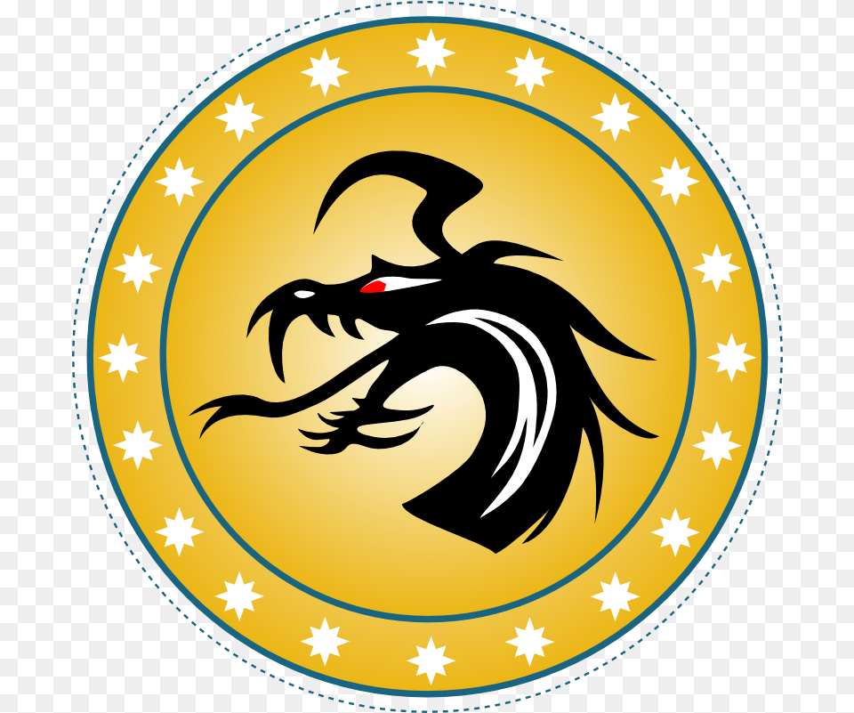 Clipart Chip Dragon Gold Round Dragon Icon Shower Circle Dragon Logo, Emblem, Symbol Free Transparent Png
