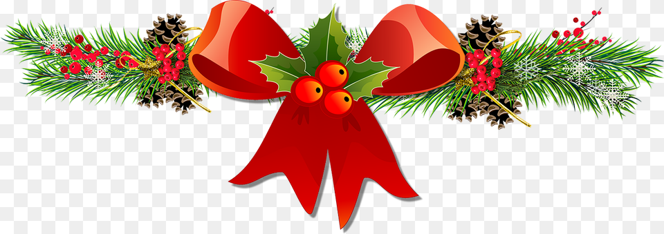 Clipart Christmas Bow, Plant, Tree, Art, Graphics Png