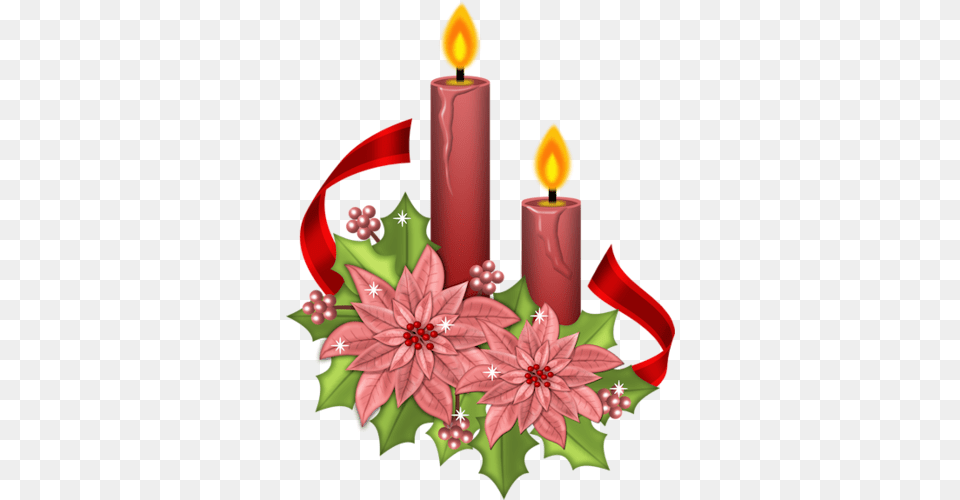 Clipart Christmas Christmas, Candle, Food, Ketchup, Flower Free Png