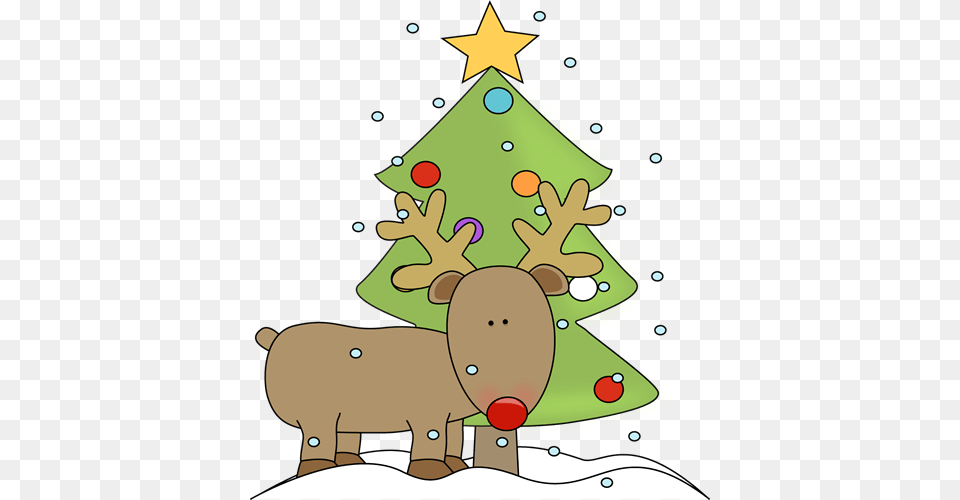 Clipart Christmas Deer Christmas Tree And Reindeer, Christmas Decorations, Festival, Animal, Bear Free Transparent Png