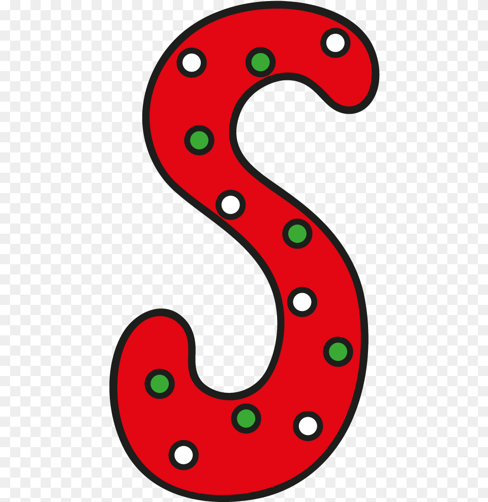 Clipart Christmas Letter S, Number, Symbol, Text Free Png
