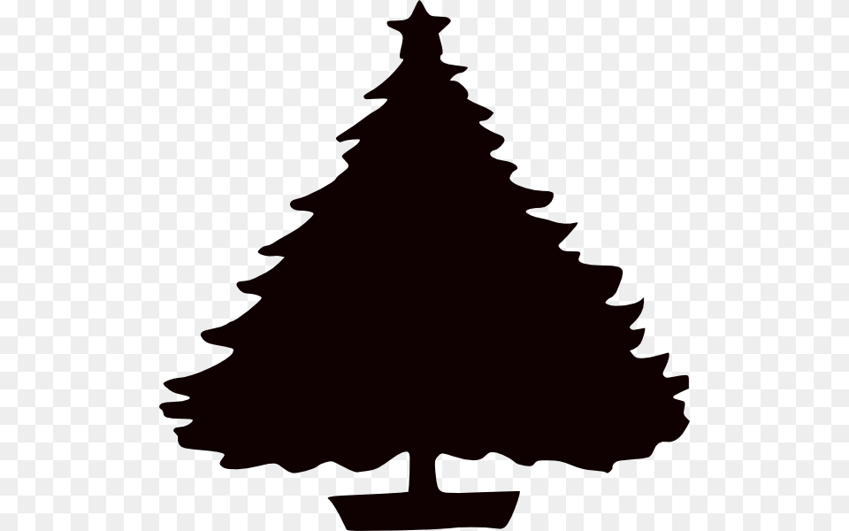 Clipart Christmas Tree, Silhouette, Stencil, Plant, Christmas Decorations Free Transparent Png