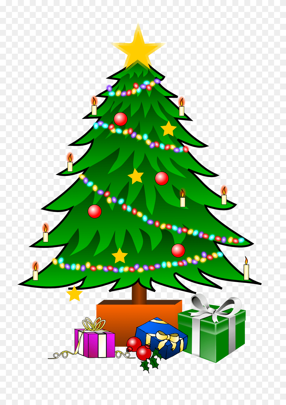 Clipart Christmas Tree Theme, Plant, Christmas Decorations, Festival, Christmas Tree Png Image