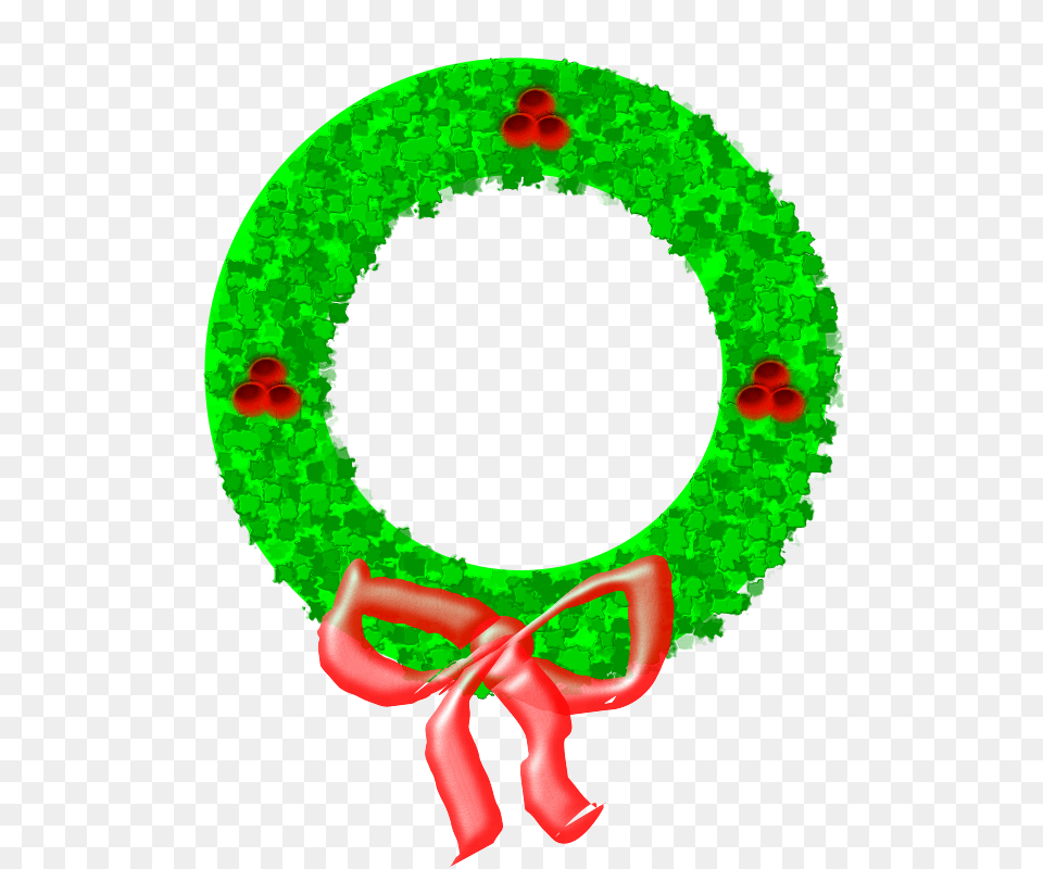 Clipart Christmas Wreath, Green Png Image