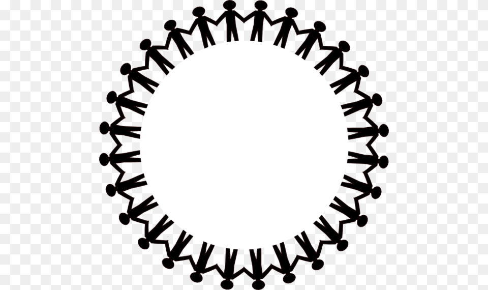 Clipart Circle Borders Silhouette People Holding Hands, Person, Oval Free Png