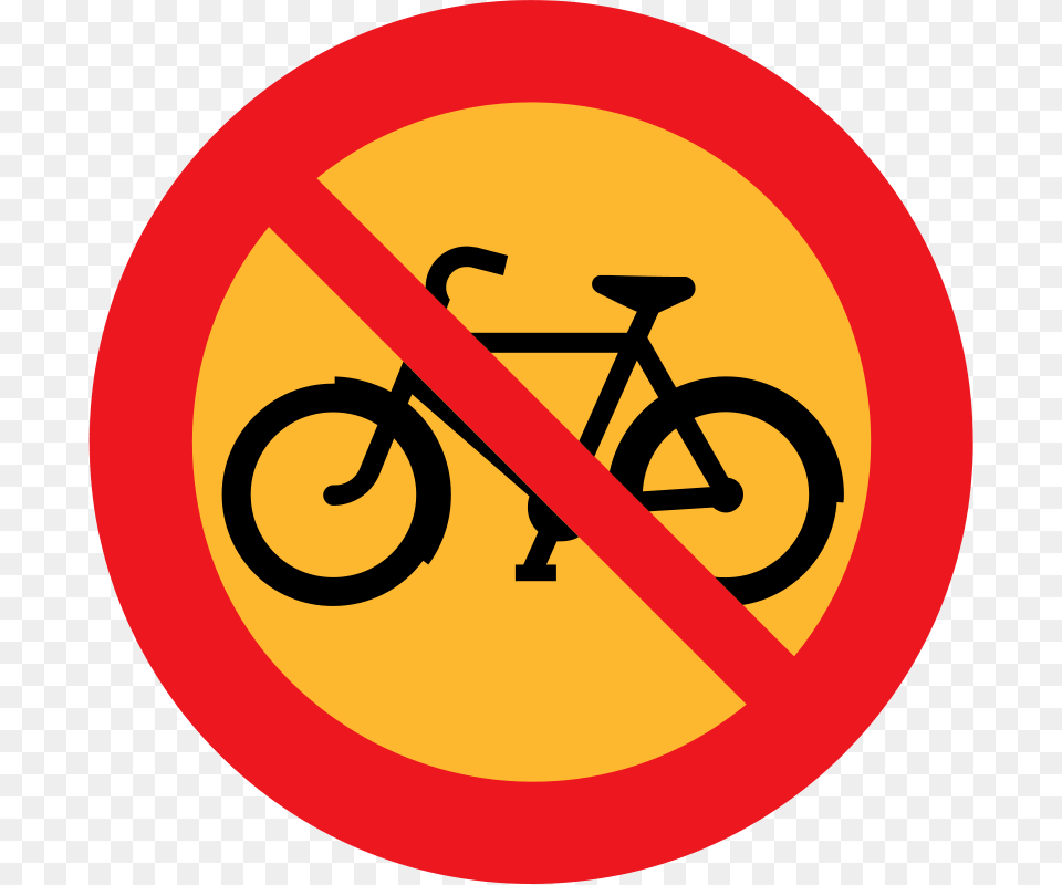 Clipart Circle Road No Andar En Bicicleta, Sign, Symbol, Road Sign, Machine Png Image