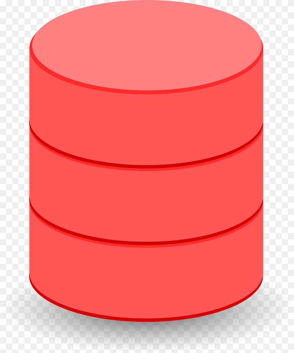 Clipart Clipart Red Red Database Icon Red Database Icon, Cylinder, Sphere, Lamp, Furniture Free Transparent Png