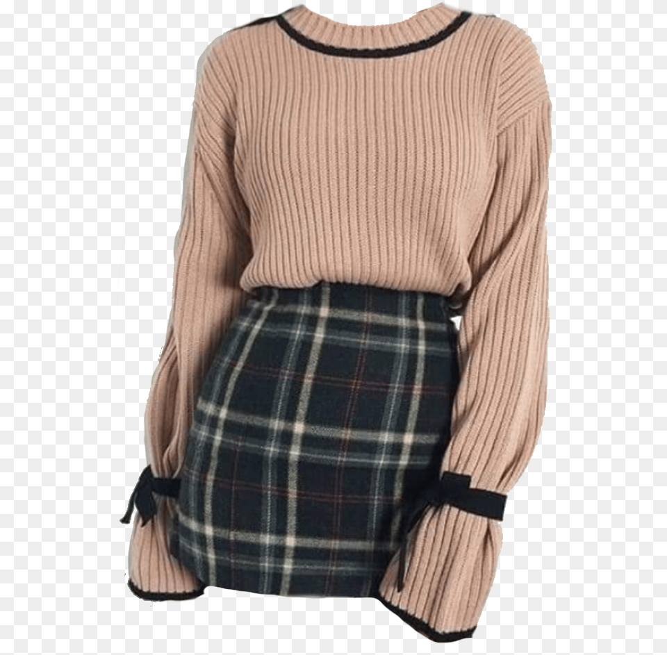 Clipart Clothes Jumper Outfits Background, Clothing, Skirt, Tartan, Knitwear Free Transparent Png