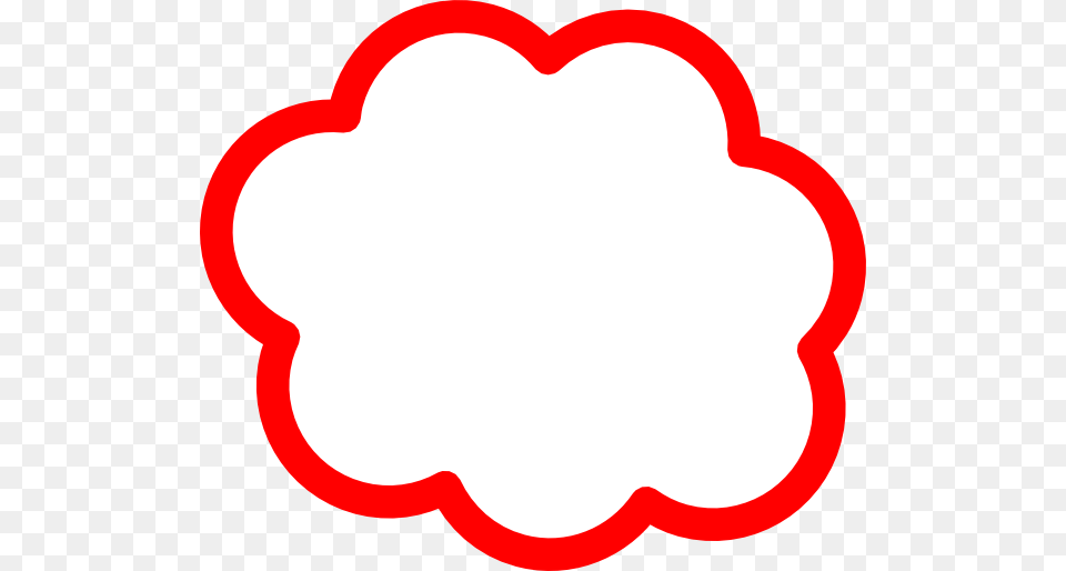 Clipart Cloud Borders Red Cloud Outline, Food, Ketchup, Sticker Free Png Download