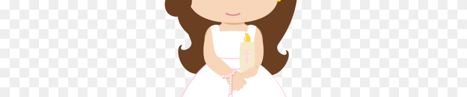 Clipart Communion Girl Wave Hair Image, Baby, Person, Doll, Toy Free Transparent Png