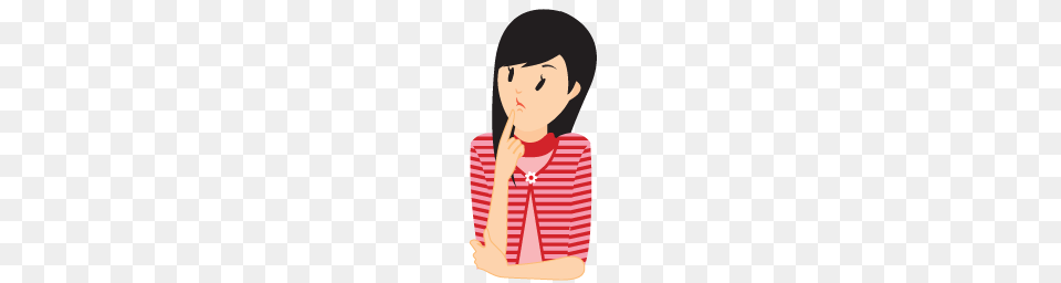 Clipart Confused Girl Download Clip Art, Person, Portrait, Face, Photography Free Png