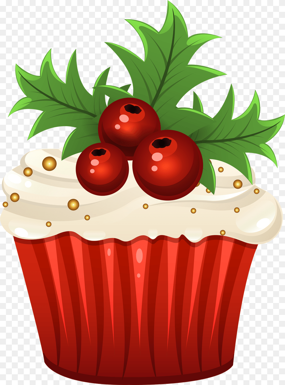 Clipart Cookies Xmas Christmas Cupcake Clipart, Cake, Cream, Dessert, Food Free Png