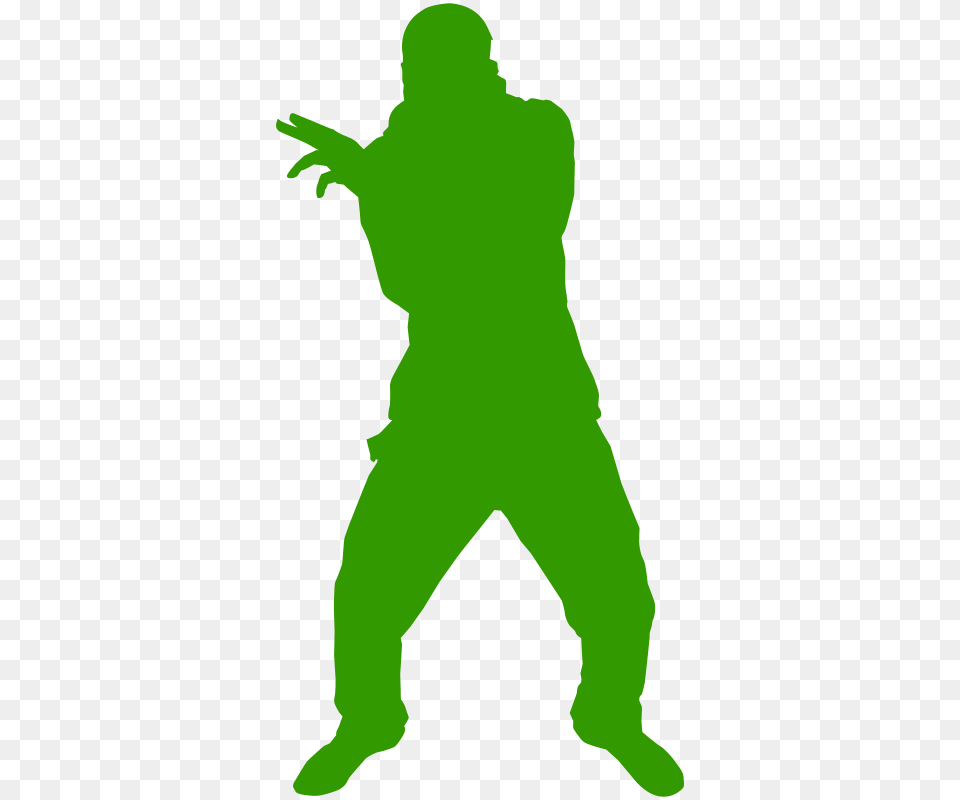 Clipart Cool Dancer Shokunin, Silhouette, Person, Green, Clothing Png