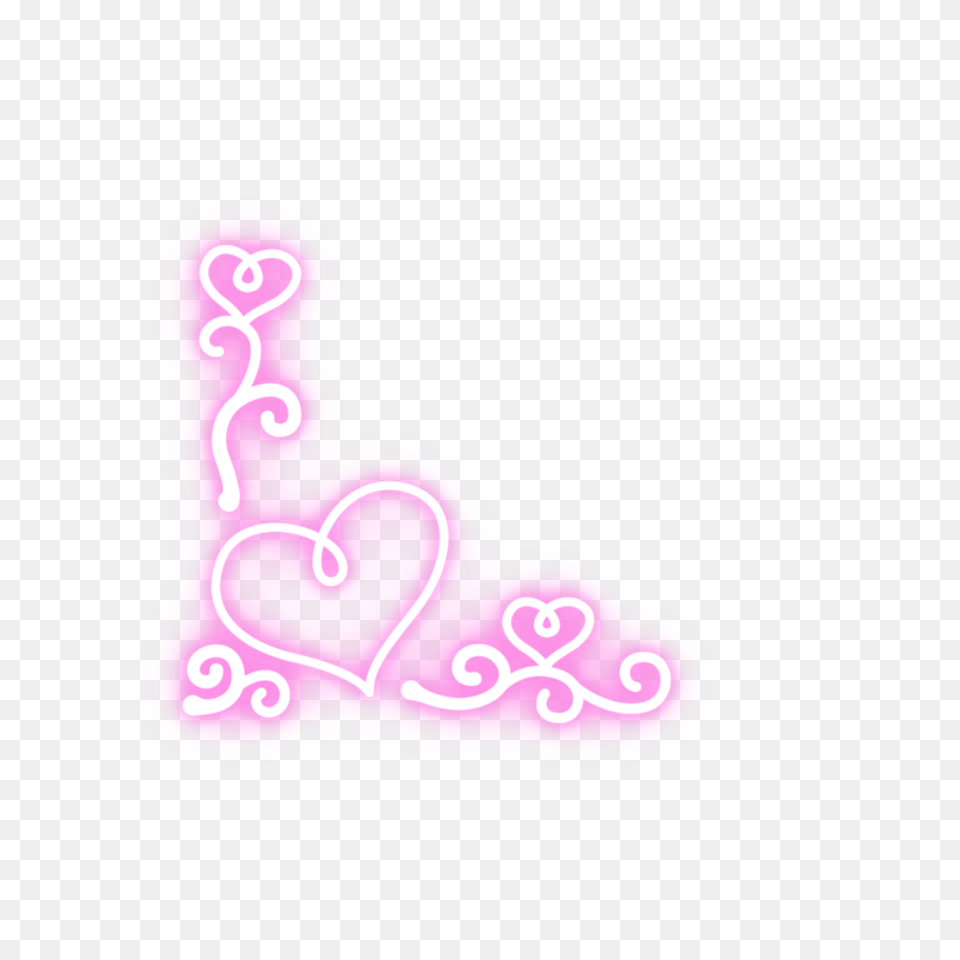 Clipart Cora Ao Neon Pink Neon Heart Transparent, Cream, Dessert, Food, Icing Free Png Download