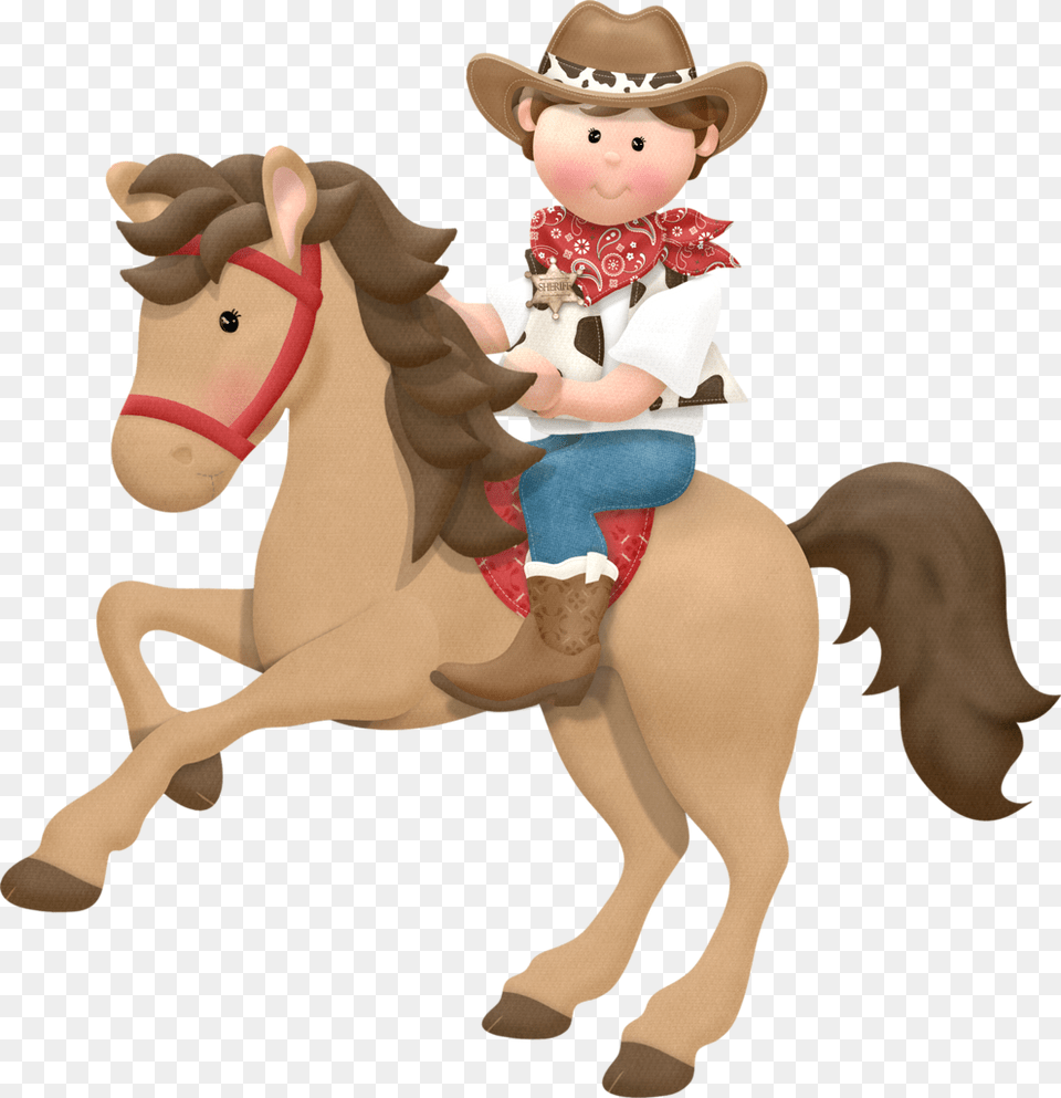 Clipart Cowboy Horse, Baby, Person, Head, Face Free Png Download
