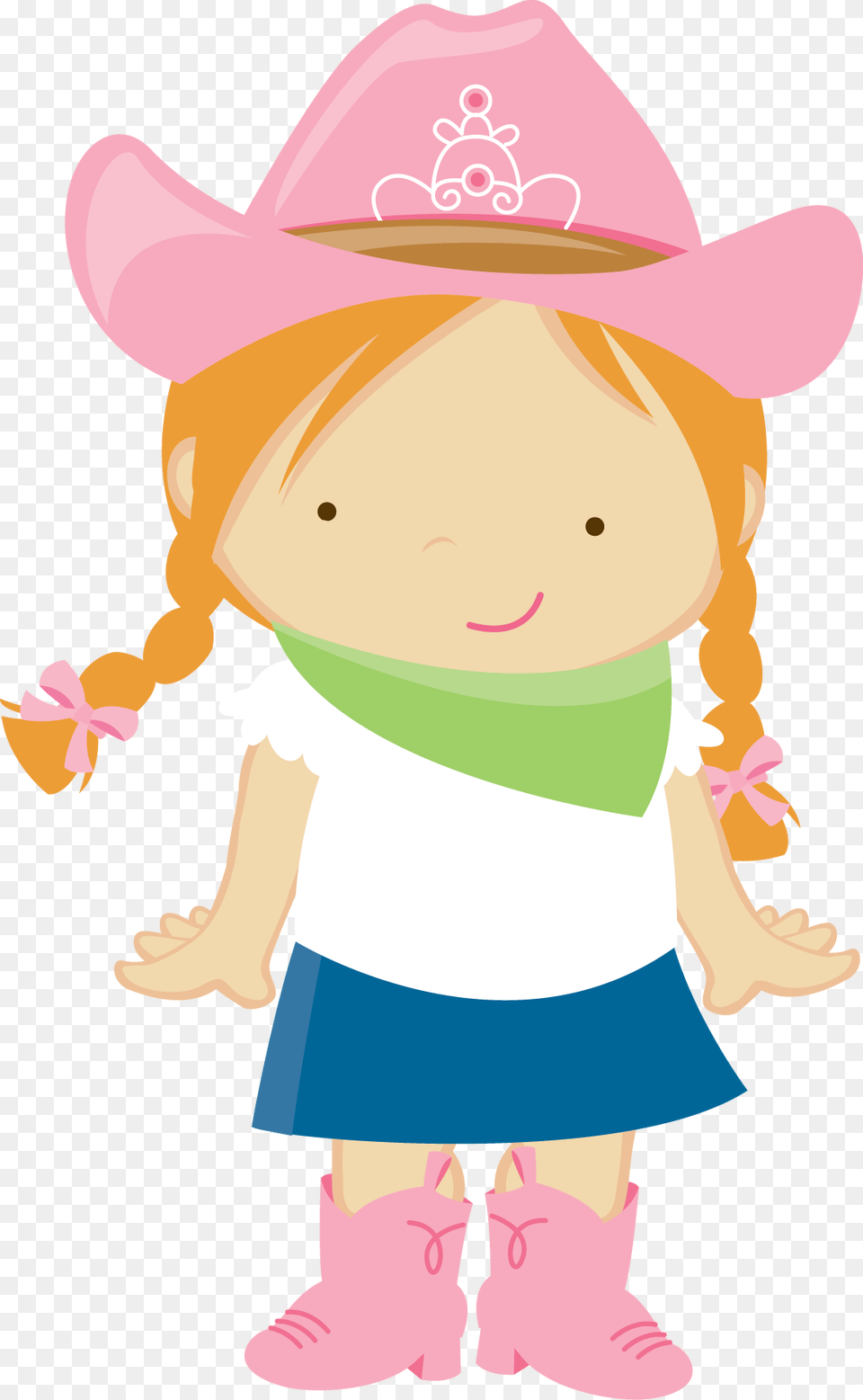 Clipart Cowgirl Birthday Cowgirl, Clothing, Hat, Baby, Person Png Image