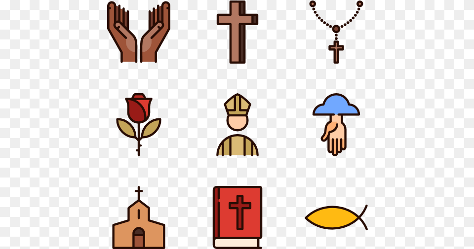 Clipart Cross Roman Catholic Catholic Icon, Symbol, Prayer, Church, Building Free Png Download