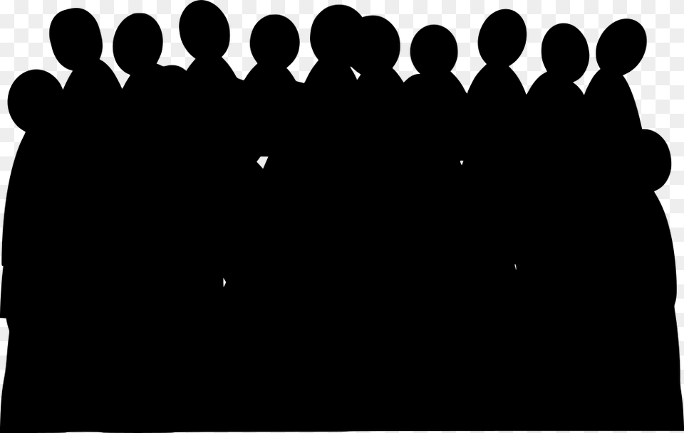 Clipart Crowd Transparent, Gray Free Png