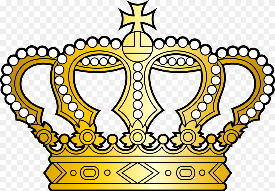 Clipart Crown Golden Crown With A Cross, Accessories, Jewelry Free Png