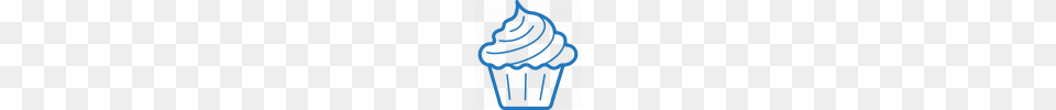 Clipart Cupcake Outline Clip Art Cupcake Outline Outline Cupcake, Cake, Cream, Dessert, Food Free Png Download