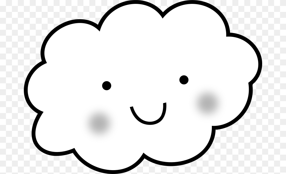 Clipart Cute Cloud, Stencil Png