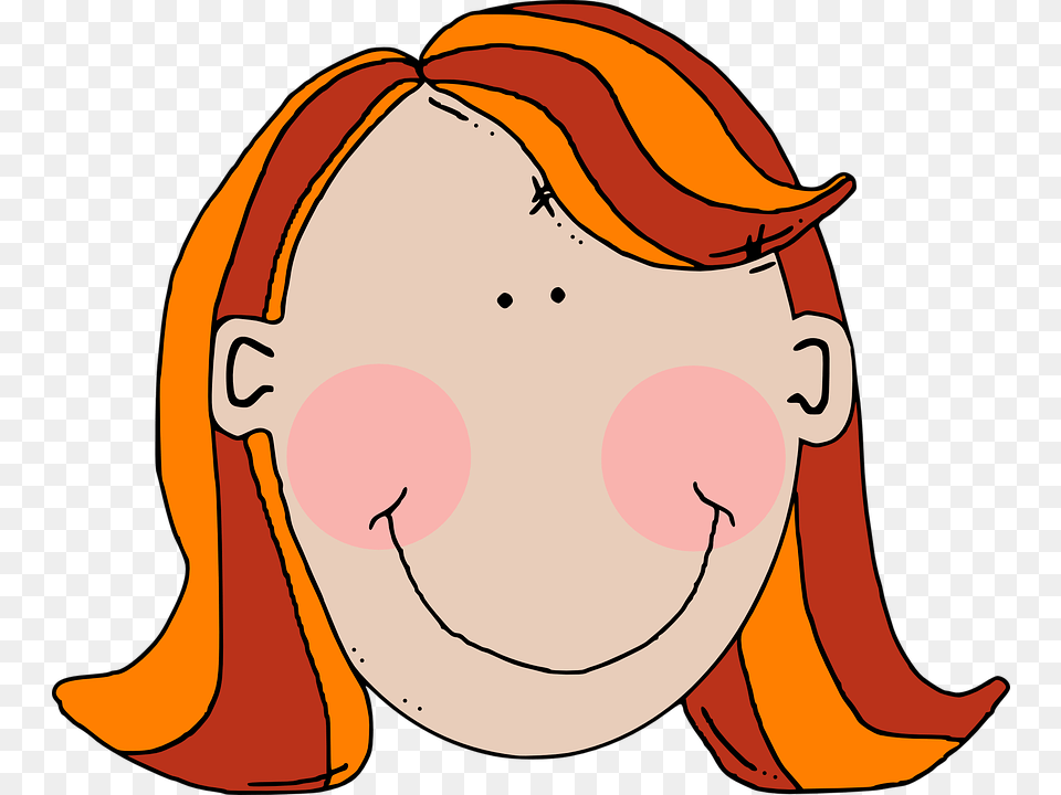 Clipart Cute Teen Girl Face, Baby, Person, Head Png Image