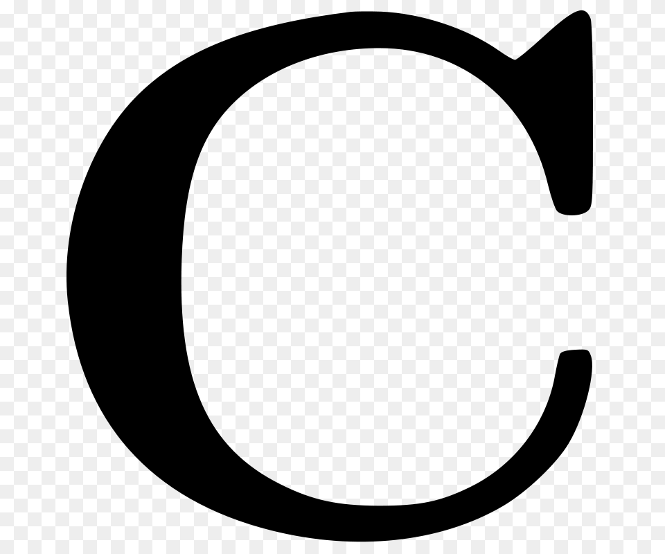 Clipart Cyrillic Letter C Mireille, Gray Png Image