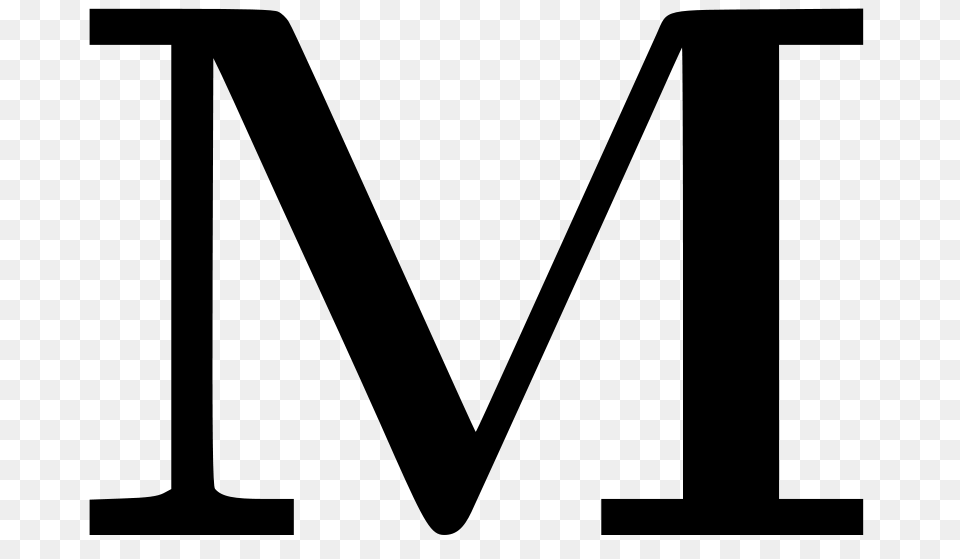 Clipart Cyrillic Letter M Mireille, Gray Free Png