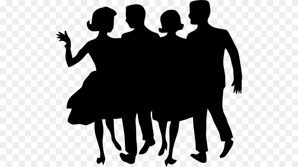 Clipart Dancers Clip Art Nifty Fifties Diner, Silhouette, Person, People, Adult Png Image