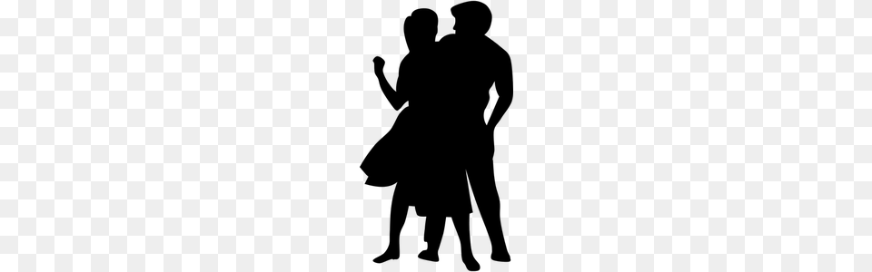 Clipart Dancing Couple Silhouette, Gray Png