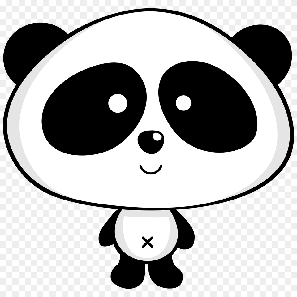 Clipart De Osos Panda Pandas Panda Patrones, Stencil, Nature, Outdoors, Snow Free Png