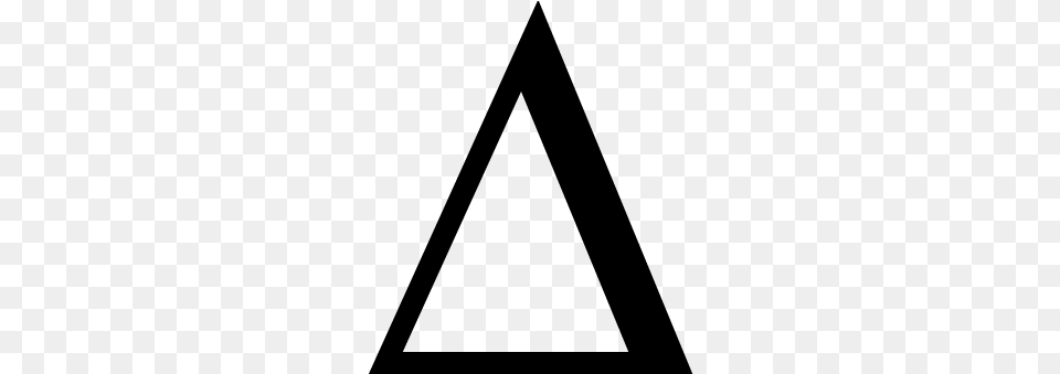Clipart Delta Symbol Sign, Gray Free Png