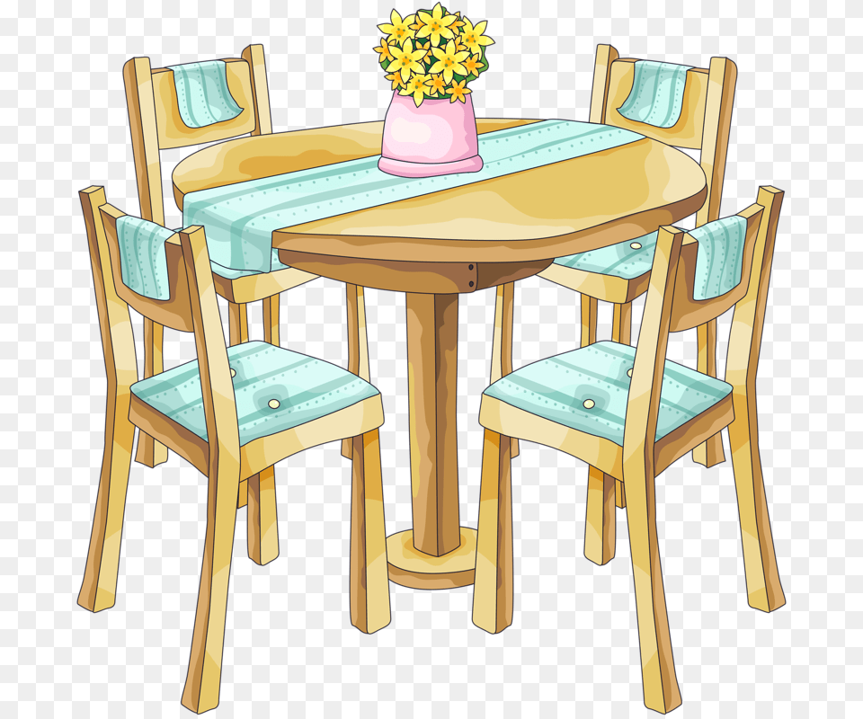 Clipart Dining Table Bg203 1 Clip Art Doll Houses And Dining Room Clipart, Architecture, Indoors, Furniture, Dining Table Png