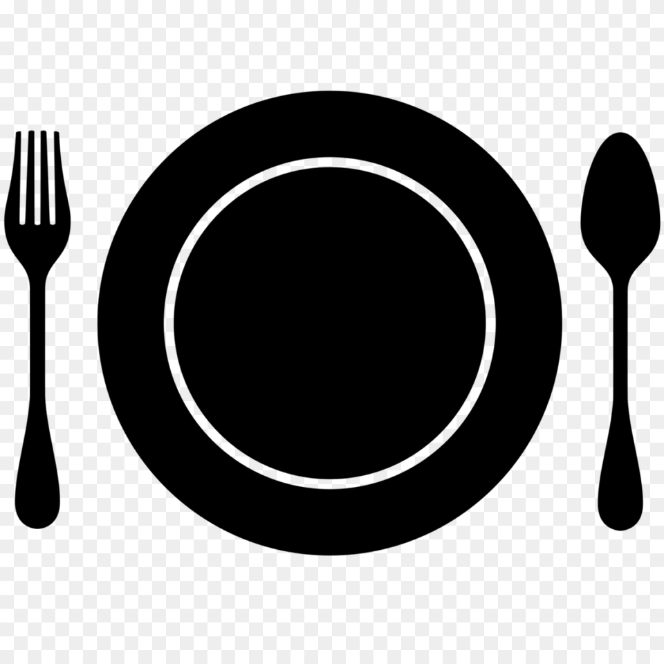 Clipart Dinner Plate Clip Art, Gray Free Png