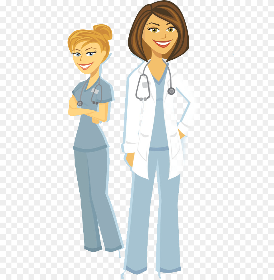 Clipart Doctor White Coat Doctors Female Cartoon, Clothing, Lab Coat, Adult, Person Png