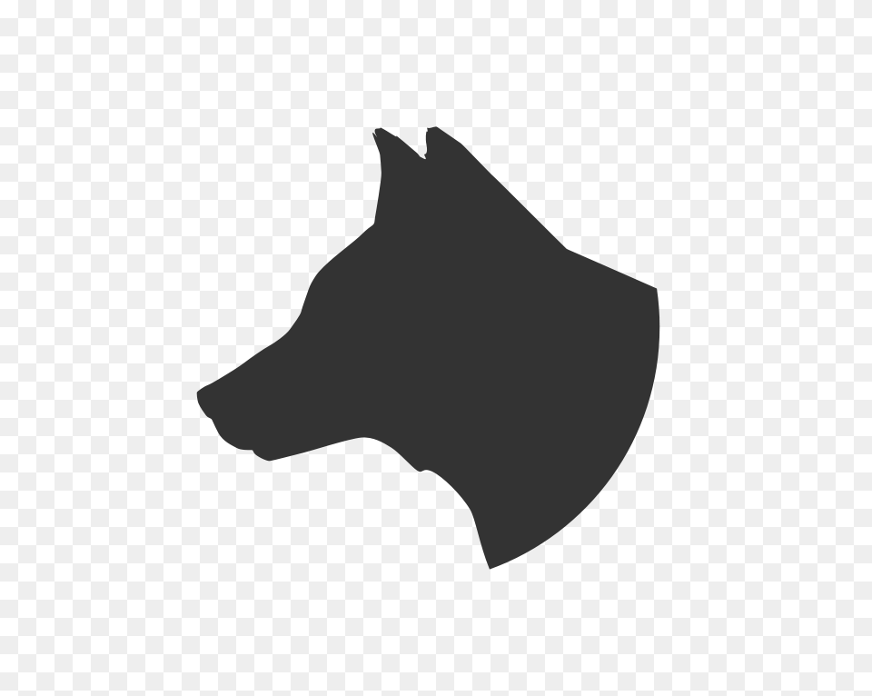 Clipart Dog Head Profile Printerkiller, Silhouette, Animal, Cat, Mammal Png Image