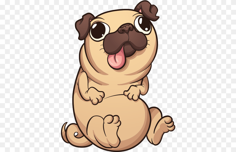 Clipart Dog Pug Pug Cartoon, Animal, Baby, Mammal, Person Png Image