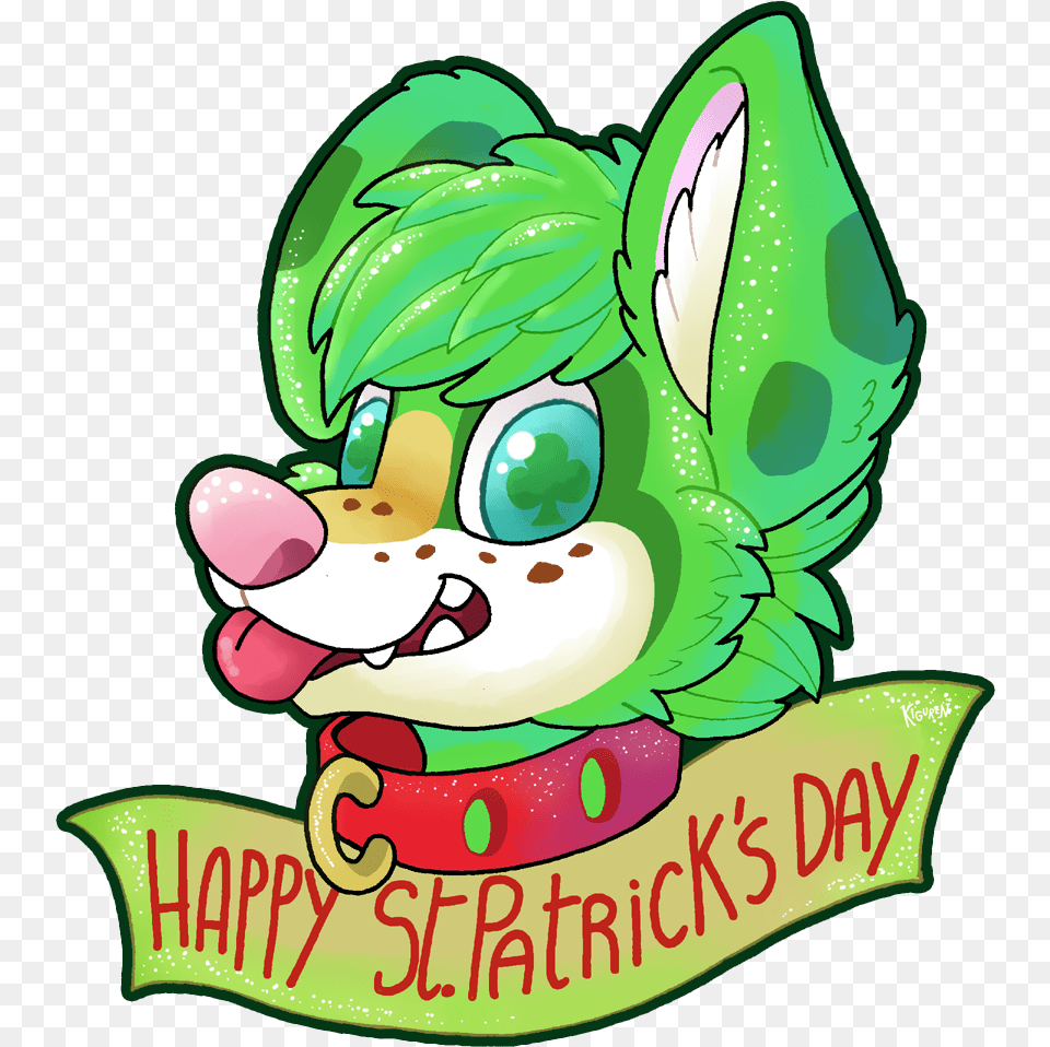 Clipart Dogs St Patrick Day Cartoon, Baby, Person, Green, Face Free Png