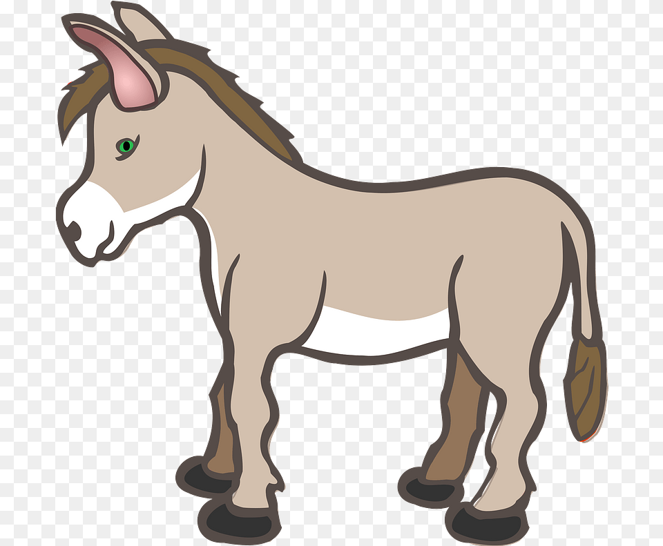 Clipart Donkey Black And White, Animal, Mammal Png
