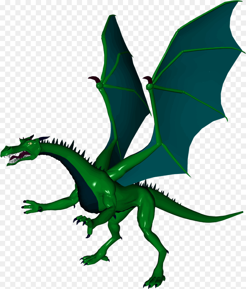 Clipart Dragon Shadow Transparent Clipart Green Dragon, Animal, Dinosaur, Reptile Free Png Download
