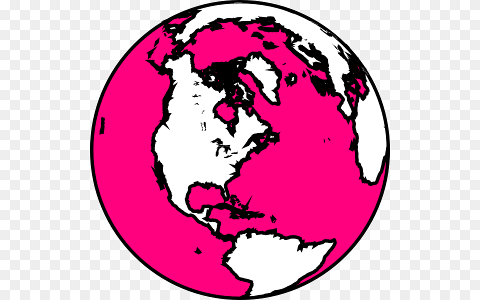 Clipart Earth Pink Picture Earth Silhouette, Astronomy, Outer Space, Planet, Globe Free Png Download