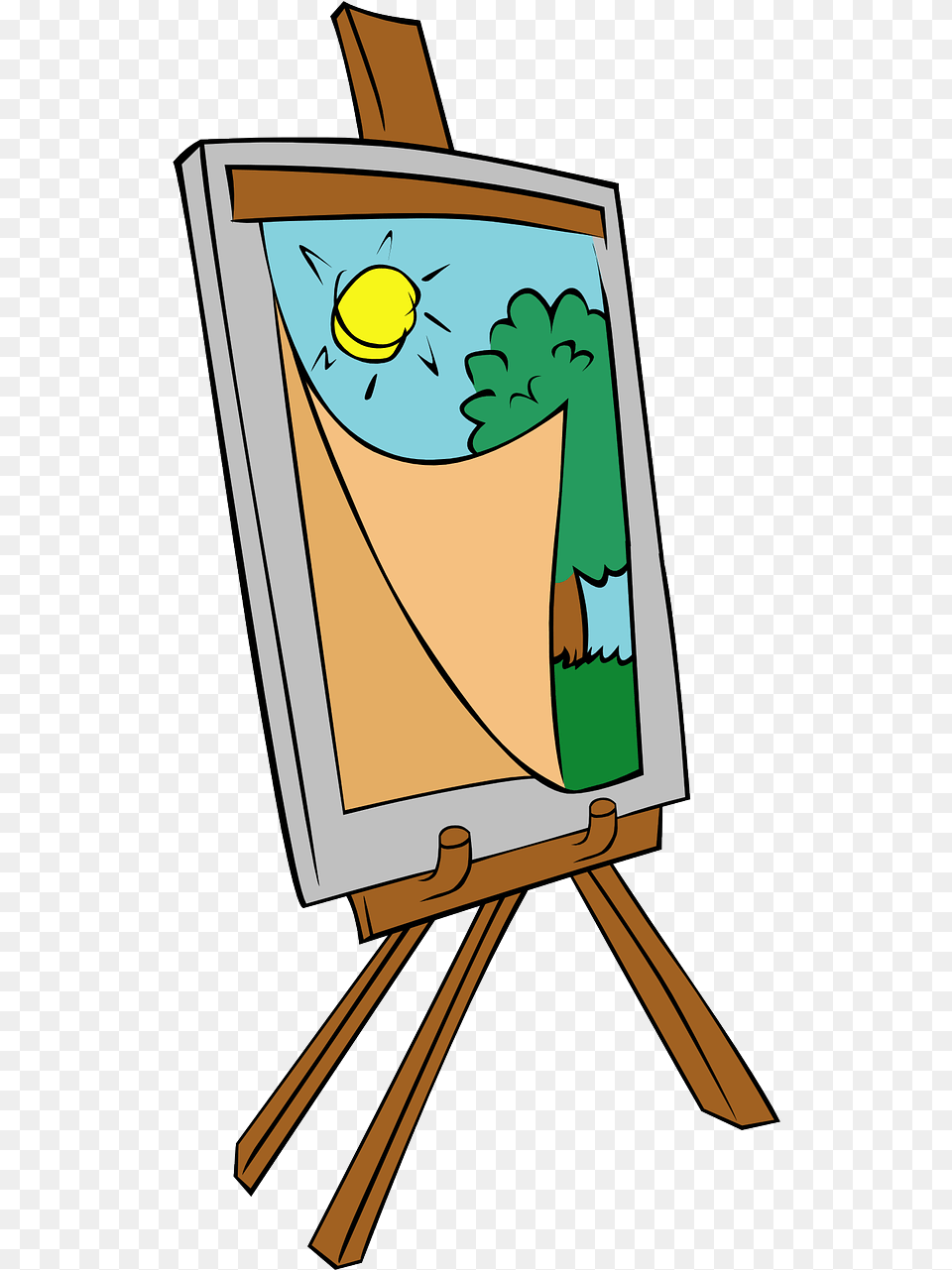 Clipart Easel, Canvas, Face, Head, Person Png Image