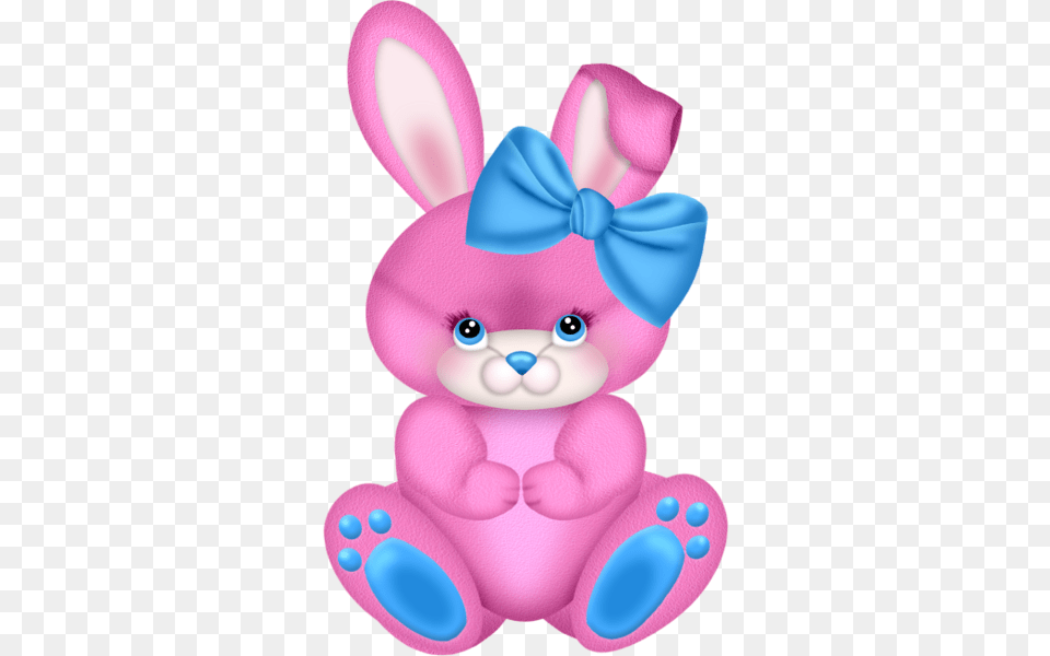 Clipart Easter Bunny Clipart Rabbit Easter Watercolor Pink Rabbit Clip Art, Toy Free Png Download