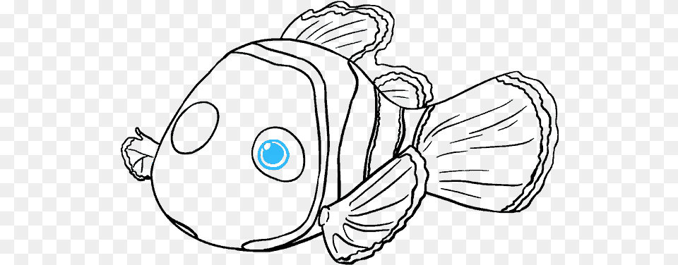 Clipart Easy Long Drawings Nemo In Black And White Free Transparent Png