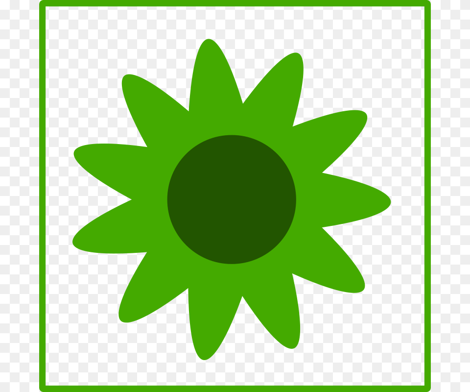 Clipart Eco Green Flower Icon Dominiquechappard, Animal, Fish, Sea Life, Shark Png Image